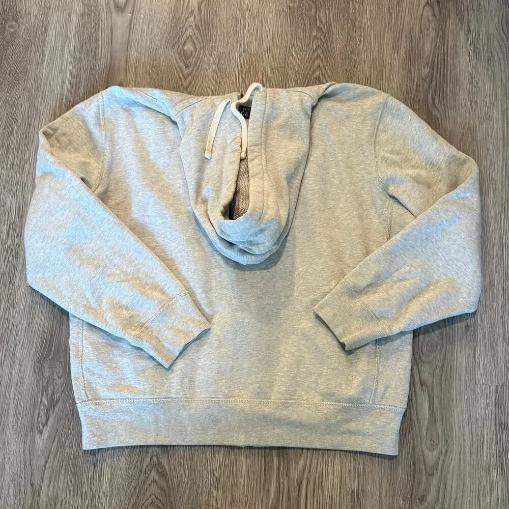 Polo Ralph Lauren Men’s Large Gray Full Zip Hoodie Pony Logo Preppy Luxury